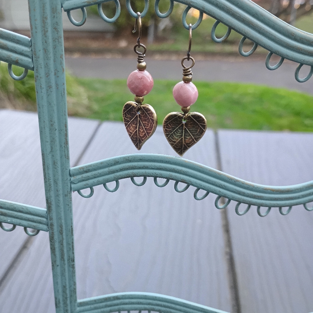 Heart Shaped Leaf Earrings